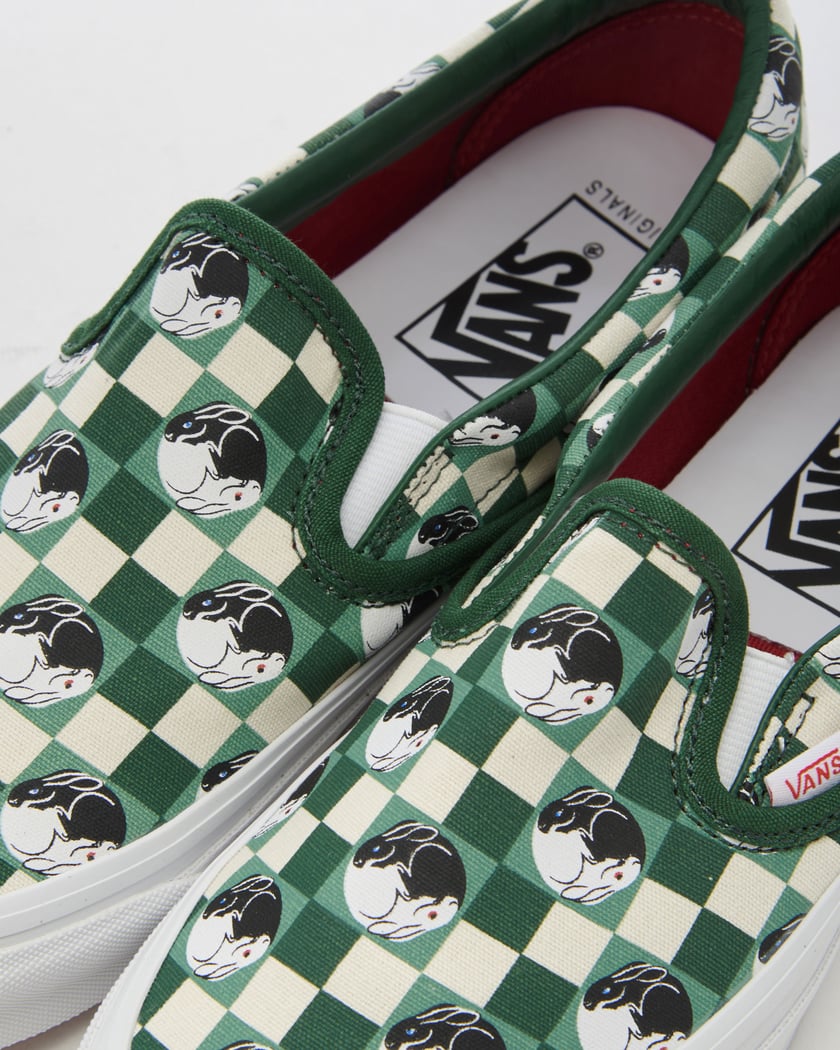Vans slip on hombre verdes on sale