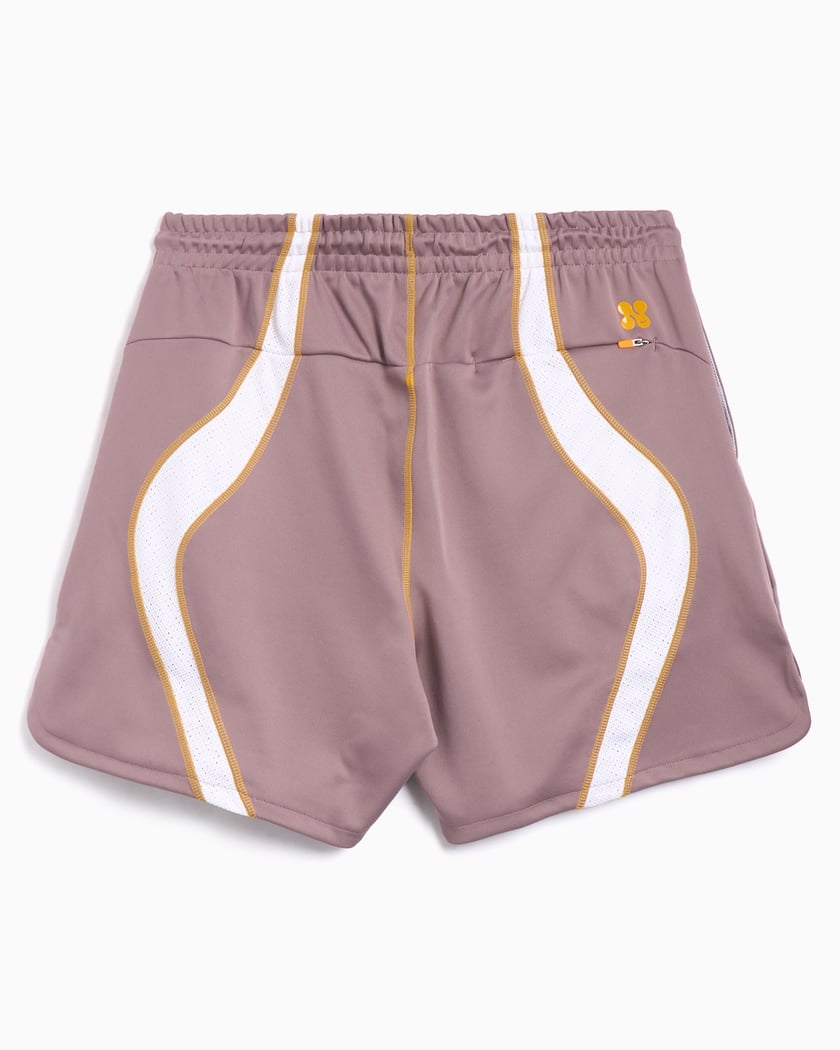 purple and yellow nike shorts