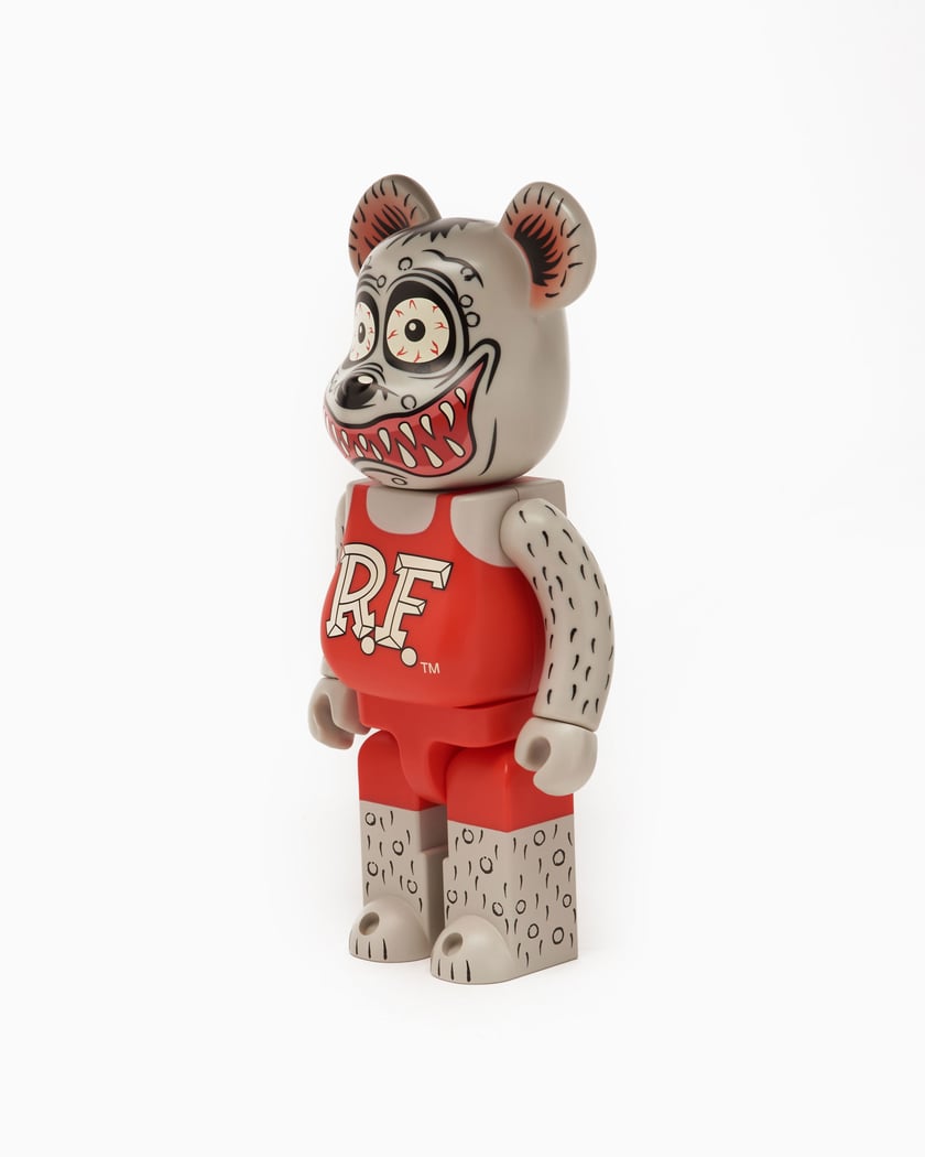 Medicom Toy Be@rbrick Rat Fink 100%+400% Gray F2314RATG-ASS-GRAY