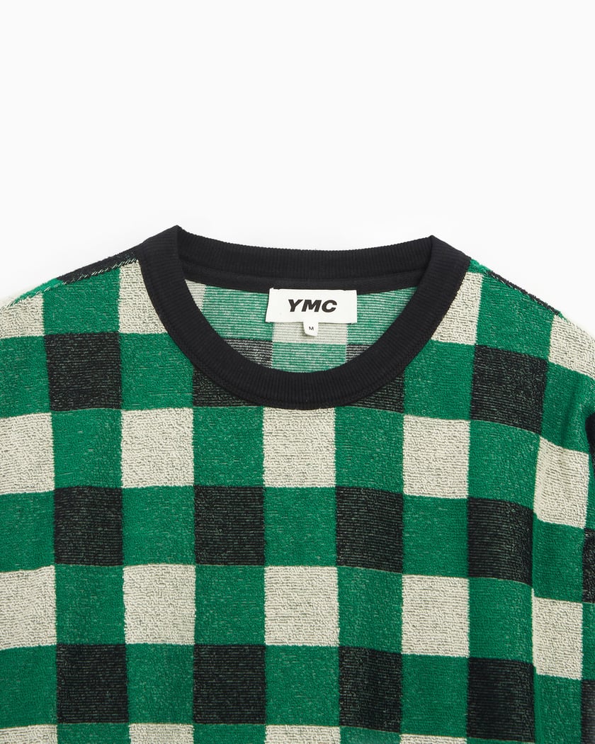 YMC Daisy Age Unisex Sweatshirt Green P7WAF-BLACK MULTI