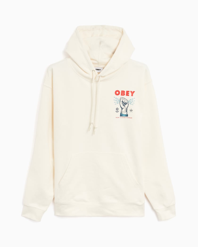 OBEY Clothing Obey New Clear Power Men s Hoodie White 117463779 UBL FOOTDISTRICT