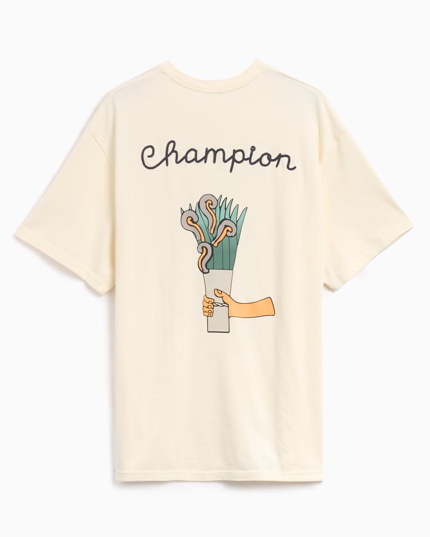 Champion x Angelo Baque Men s Pocket T Shirt Blanc GP205473 X1QF FOOTDISTRICT