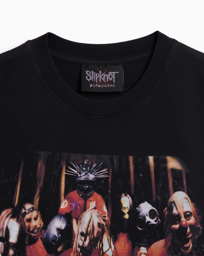 ミュージシャン Slipknot pleasures T-Shirt com gráfico Relaxed Pleasures x Slipknot Self Titled