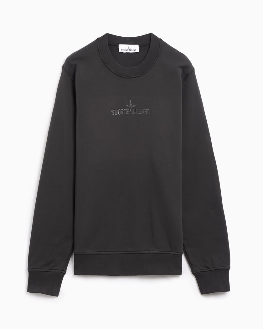 Stone Island Logo Men s Sweatshirt Gray 811566182 V0062 FOOTDISTRICT