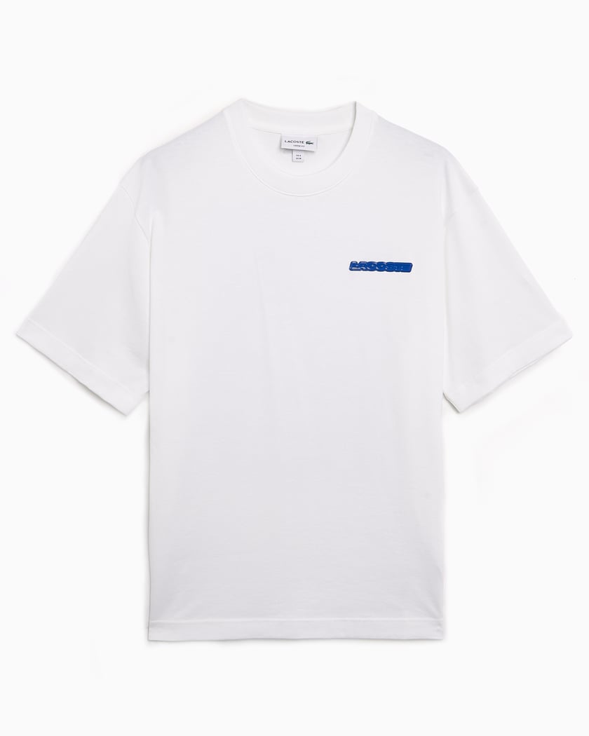 Mens lacoste t shirt white discount