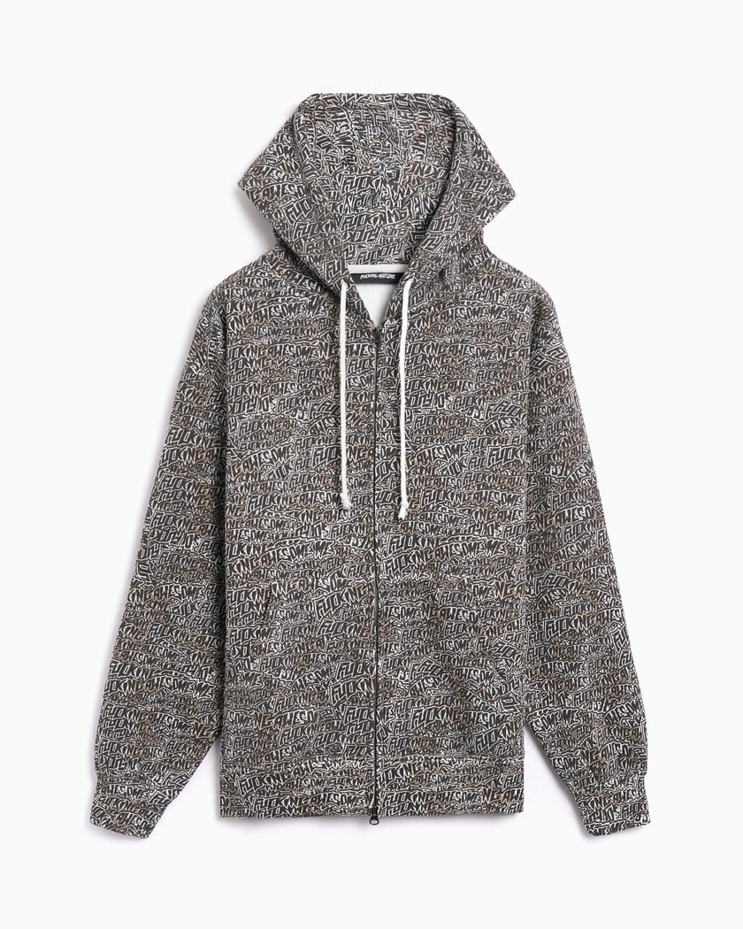 Sudadera con cremallera Fucking Awesome Burnt Sticker Stamp para