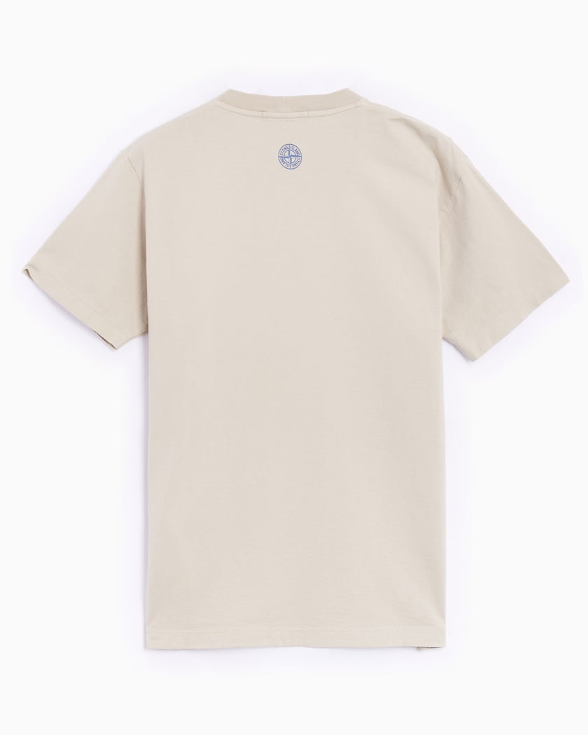 Beige stone island t shirt 2025