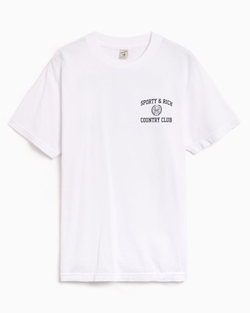 Sporty & Rich Varsity Crest Unisex T-Shirt White