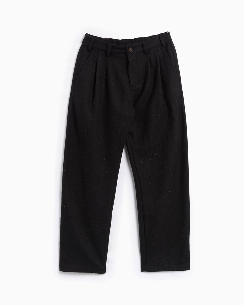 Metalwood Speckled Men's Elastic Waist Baggy Pants Black Metalwood Speckled Men's Elastic Waist Baggy Pants Black