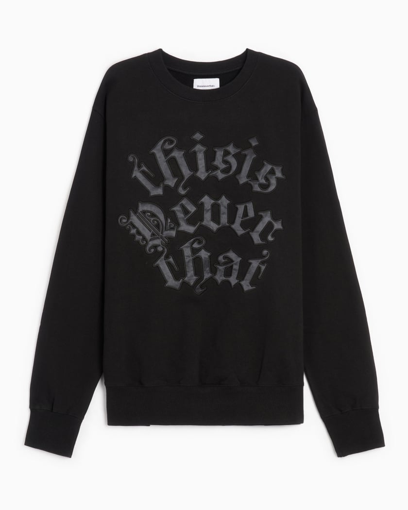 thisisneverthat Fortuna Applique Men s Sweatshirt Black TN233TSWCW03 BLK FOOTDISTRICT