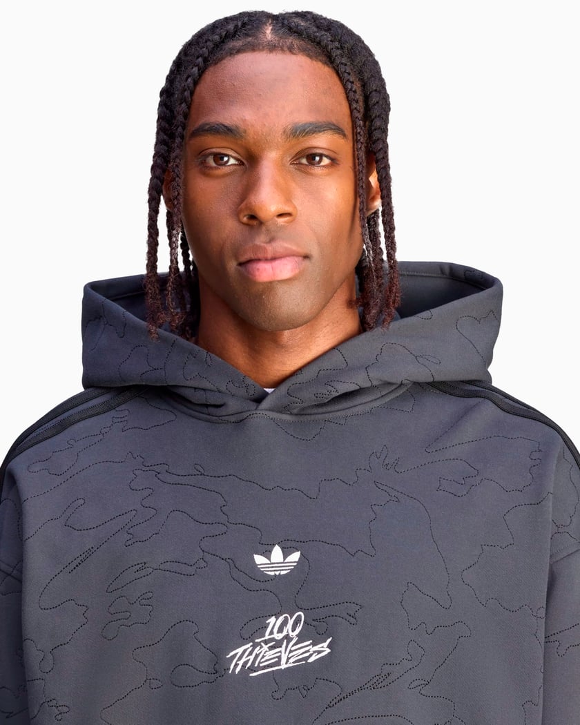 adidas Originals x 100 Thieves Men's Hoodie Gray JM3258