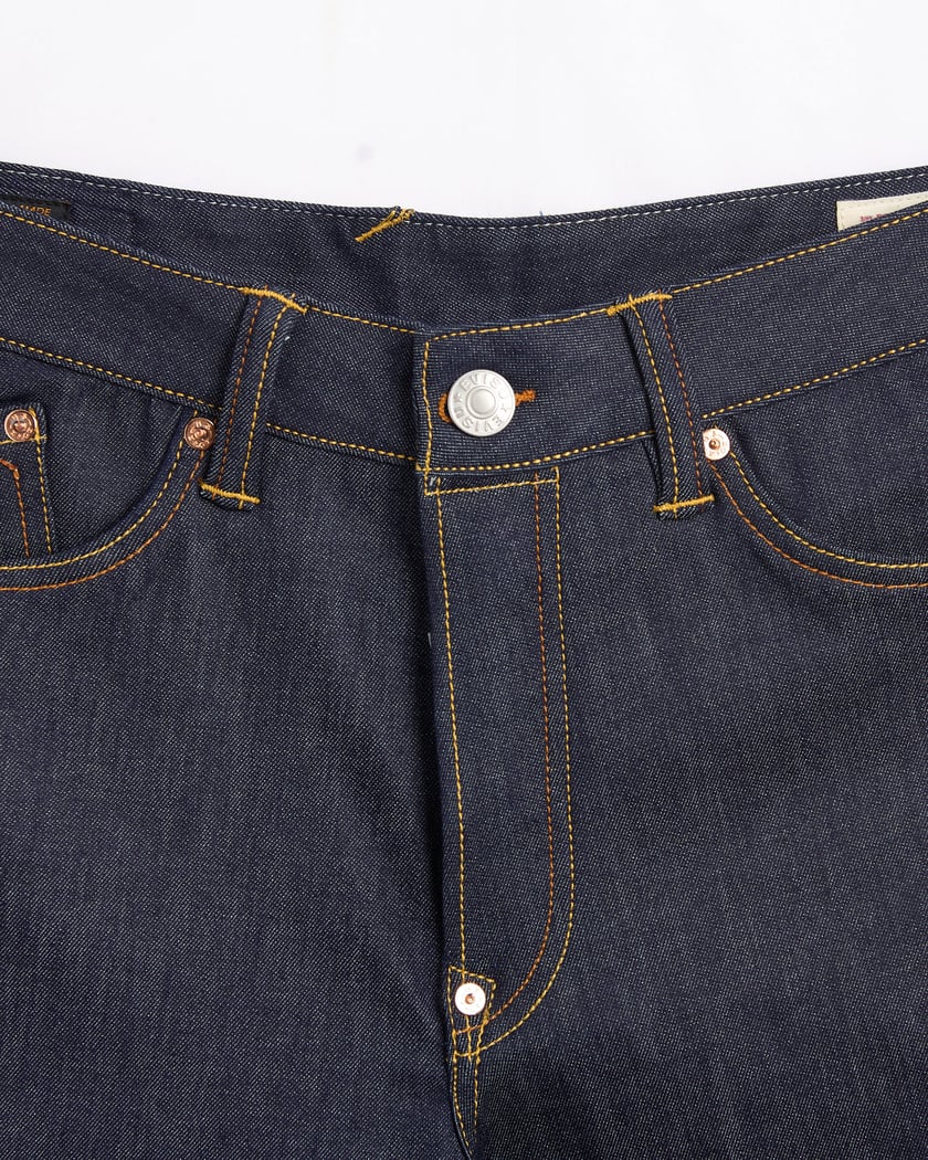 EVISU Seagull Embroidery Men's Denim Shorts Blue