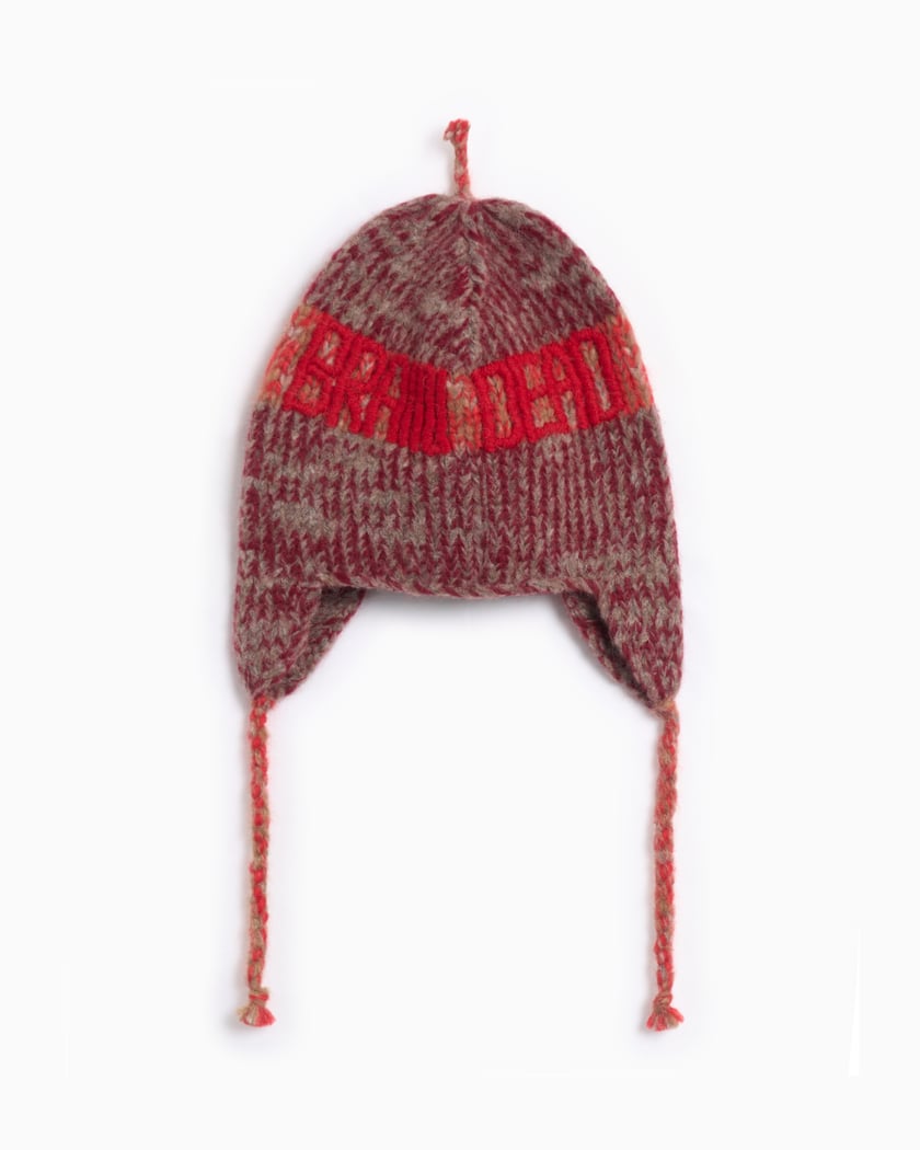Brain Dead Unisex Alpaca Knit Ear Flap Beanie Red F24H04003996-RED MULTI |  FOOTDISTRICT