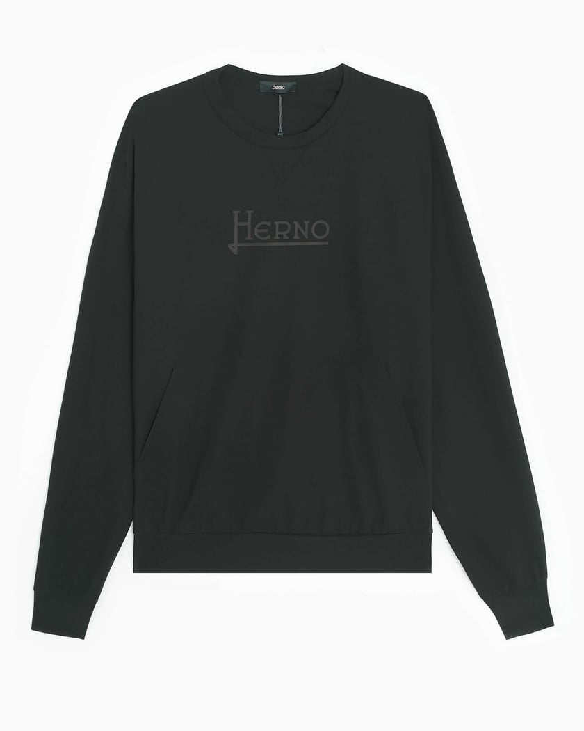 Herno Logo Print Men's Sweatshirt Men's Sweatshirt Black JG0005U