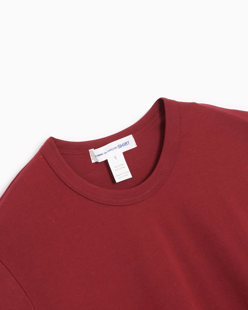 Comme des garçons t shirt homme bordeaux on sale