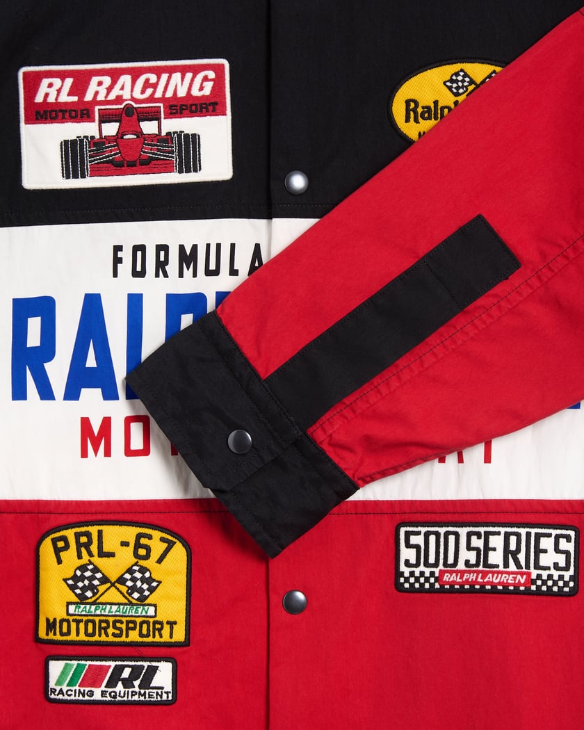 polo ralph lauren レーシングシャツ Polo Ralph Lauren Racing Logo Men's Overshirt Black, Red