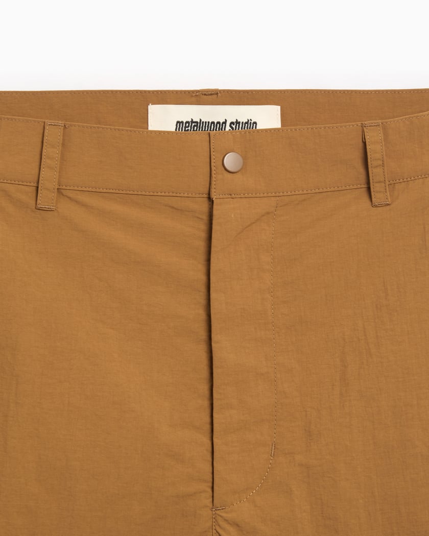 Metalwood Color Block Men's Nylon Shorts Brown MWS24-07-01