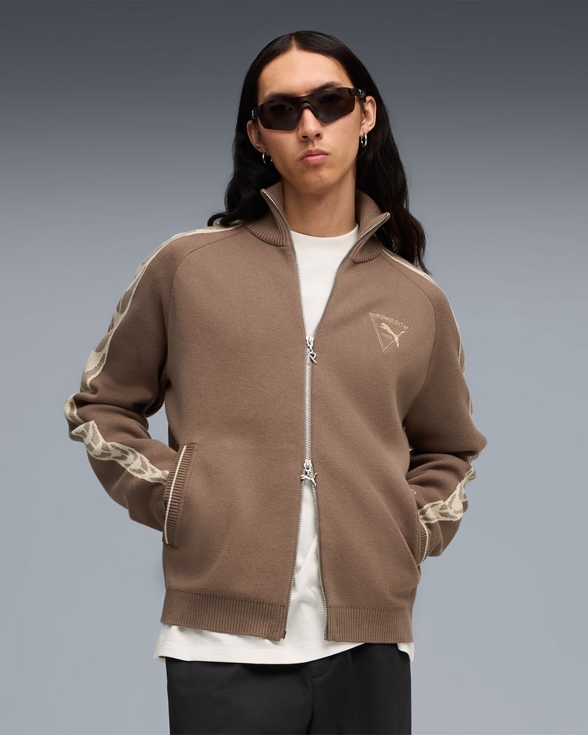 Puma x REPRESENT T7 Logo Unisex Cardigan Brown 632543-96