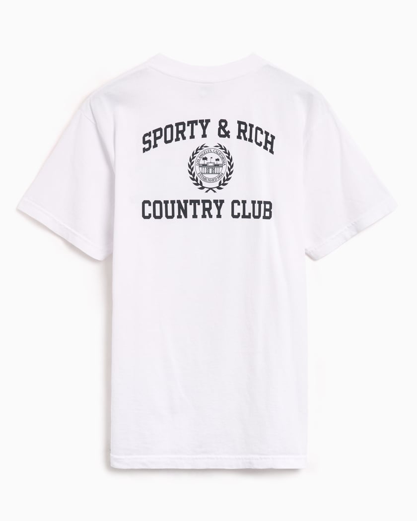 Sporty & Rich Varsity Crest Unisex T-Shirt White