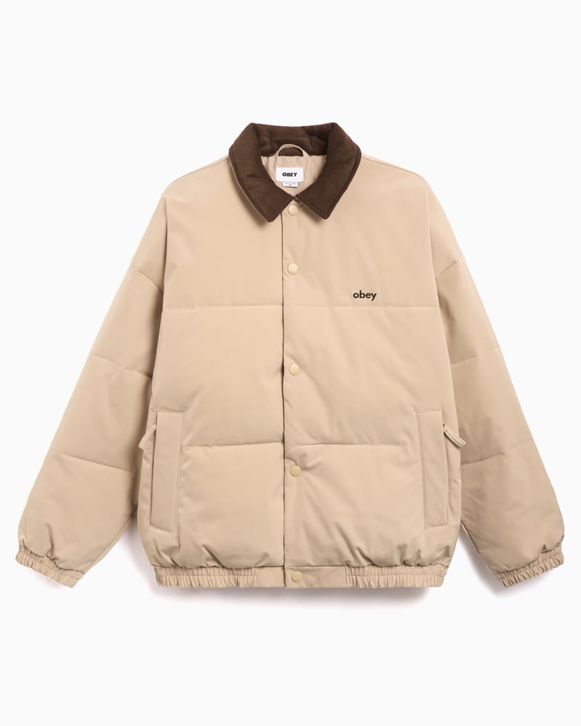 OBEY Clothing Whispers Men s Work Jacket Beige 121800585 FTG FOOTDISTRICT