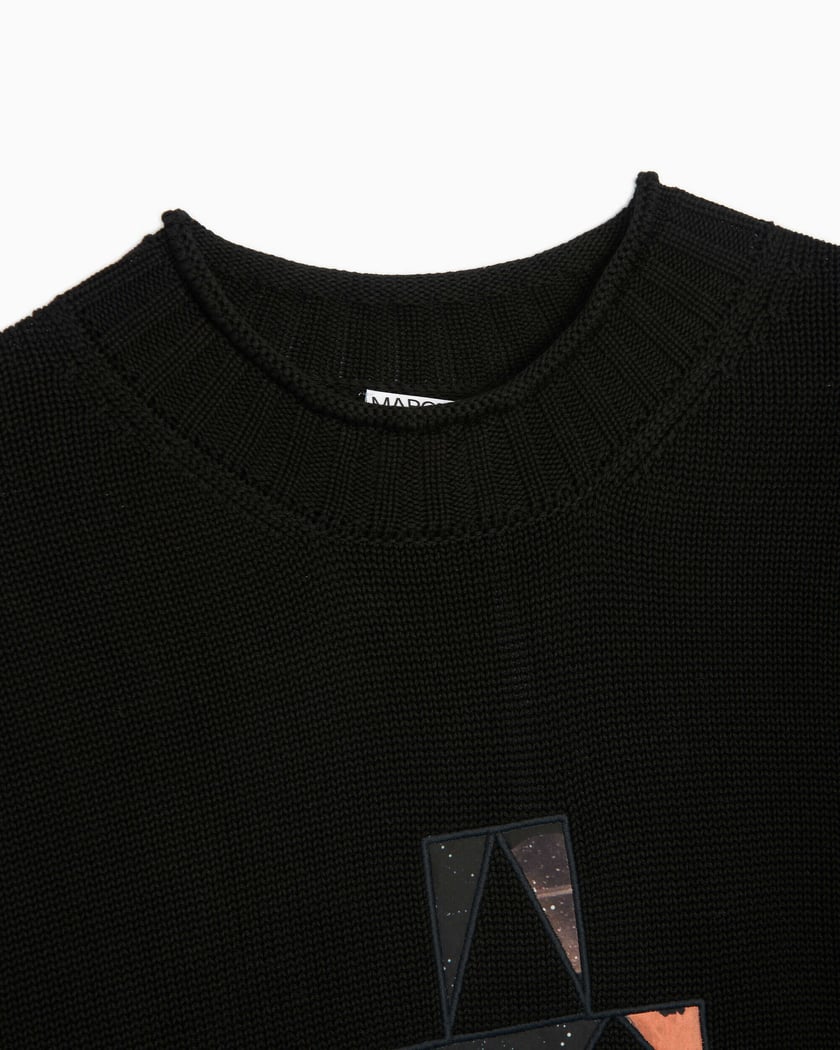 Marcelo Burlon County Of Milan Galaxy Cross Men s Sweater Nero CMHE036F21KNI0021020 FOOTDISTRICT