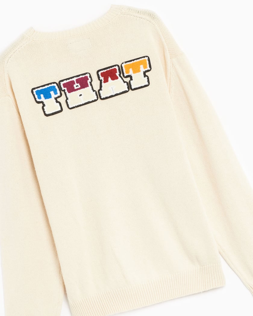 thisisneverthat® THIS/THAT Men's Knit Sweater Beige TN233KKNPK06-IVR |  FOOTDISTRICT