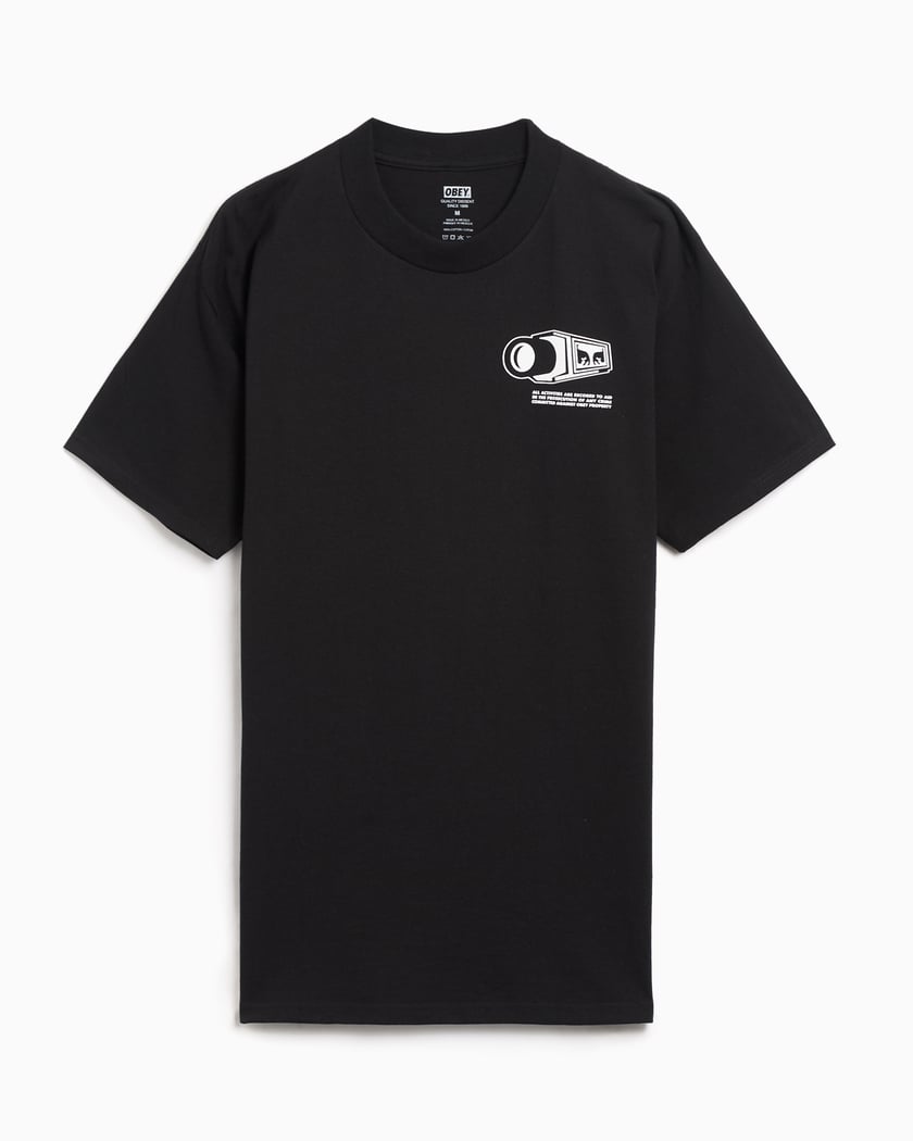 OBEY Clothing Obey Warning Men s T Shirt Black 165263948 BLK FOOTDISTRICT