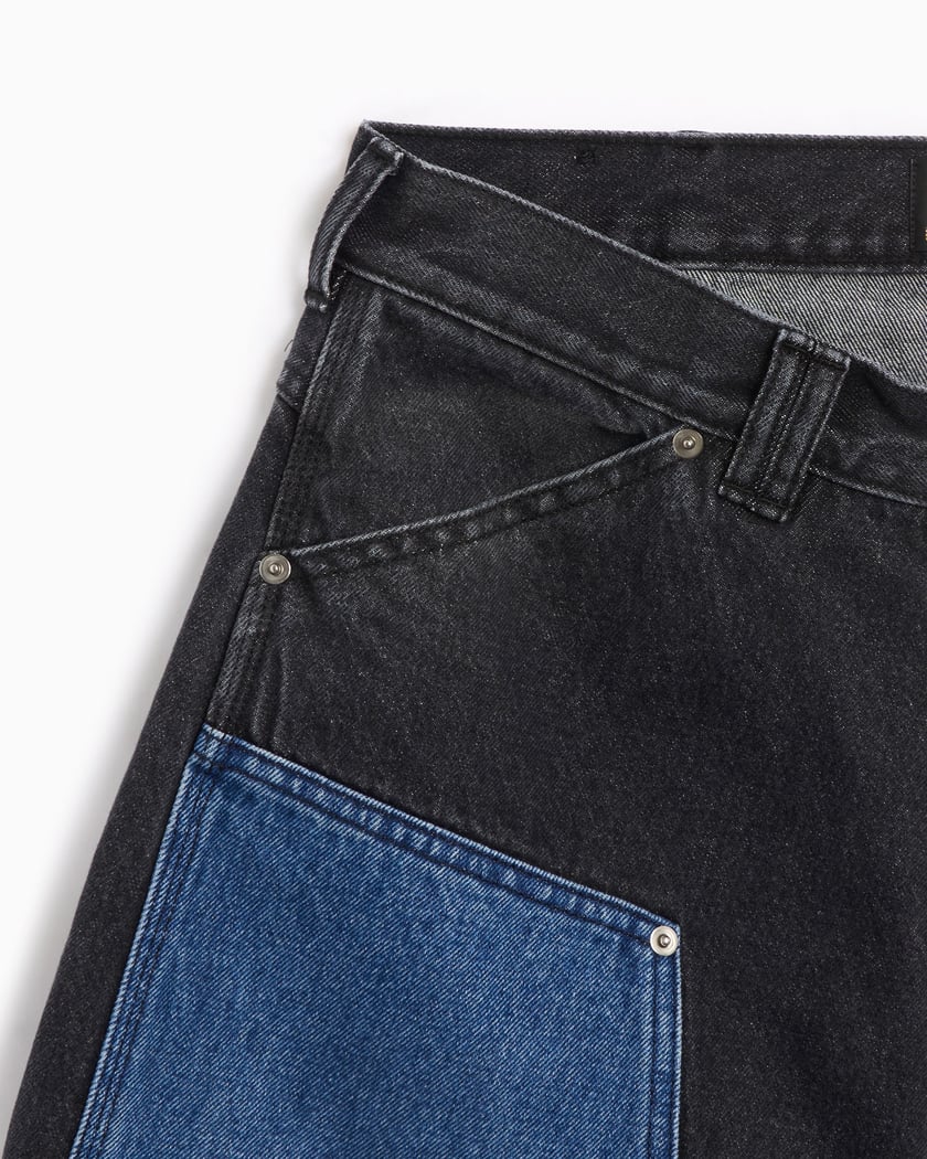 【SATIIIZ】Rien Snap Carpenter Bermuda Pants B Sides Vintage Lasso Short in Vintage Indigo Curated at
