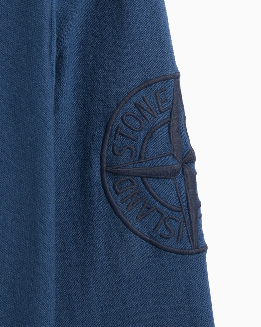 Stone Island Men's Knit Sweater Blue 8015523B9-V0024 Stone Island Men's Knit Sweater Blue 8015523B9-V0024