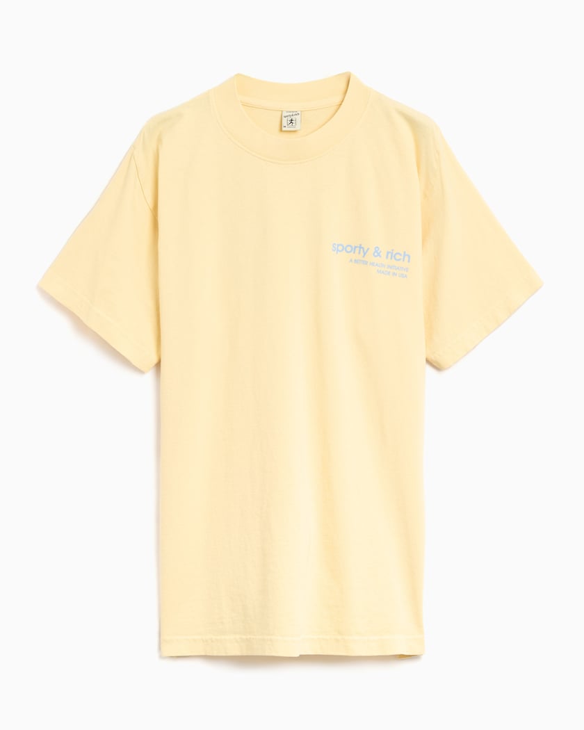 【60％OFF】 Sporty & Rich USA Health Club Unisex T-Shirt Yellow トップス