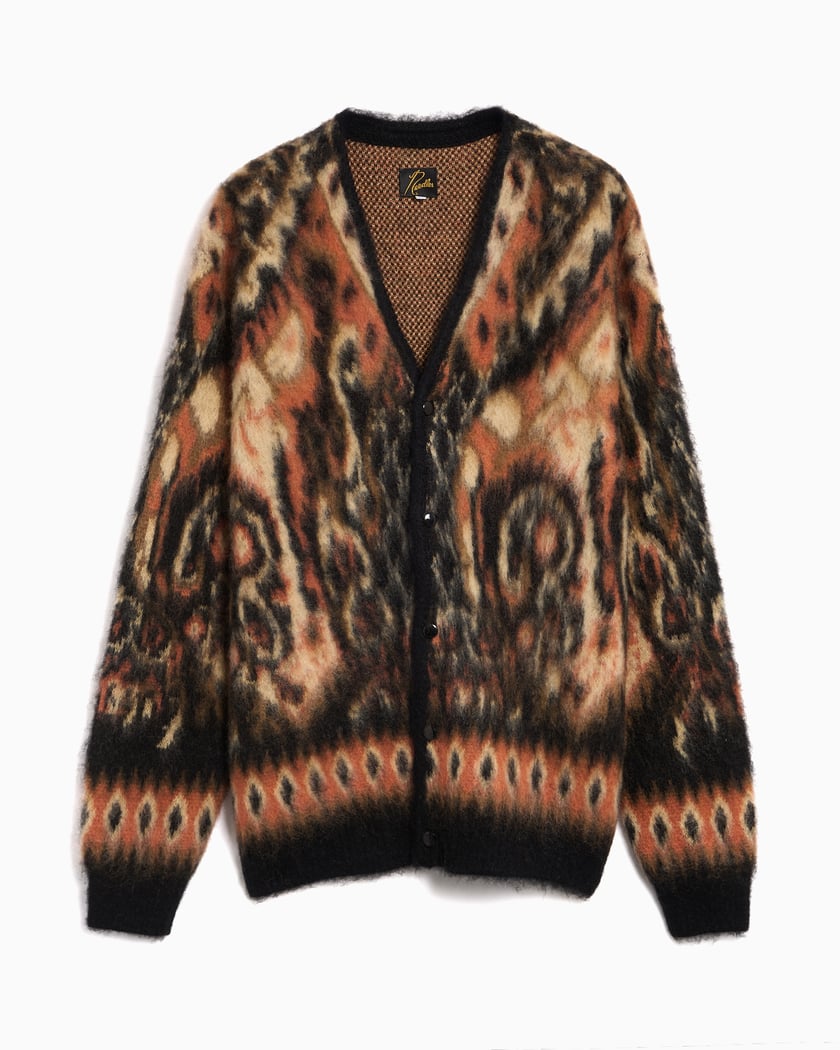 Needles Paisley Relaxed Men's Cardigan Multi RW356-Black