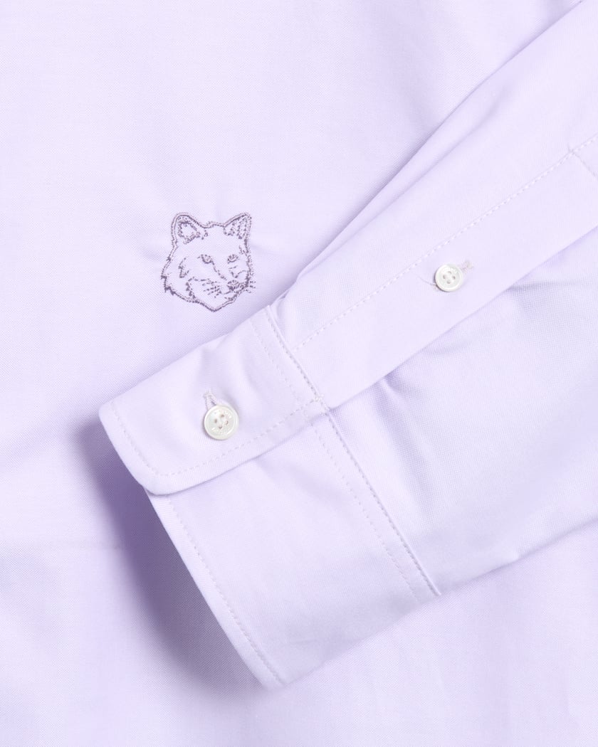 maison kitsune Fox Head ポロシャツ L purple FOX HEAD PATCH REGULAR POLO | Maison Kitsuné