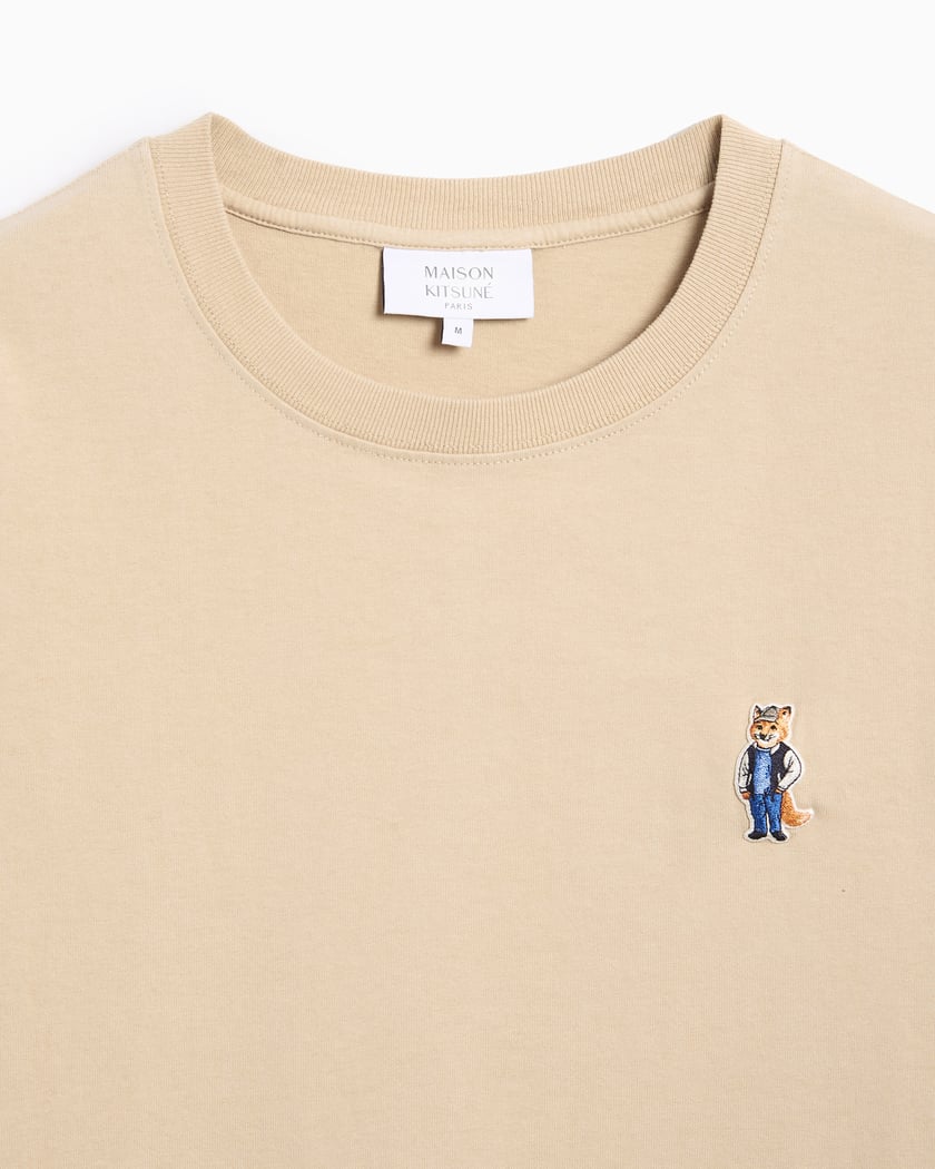 Maison Kitsuné Dressed Fox Relaxed Men's T-Shirt Beige