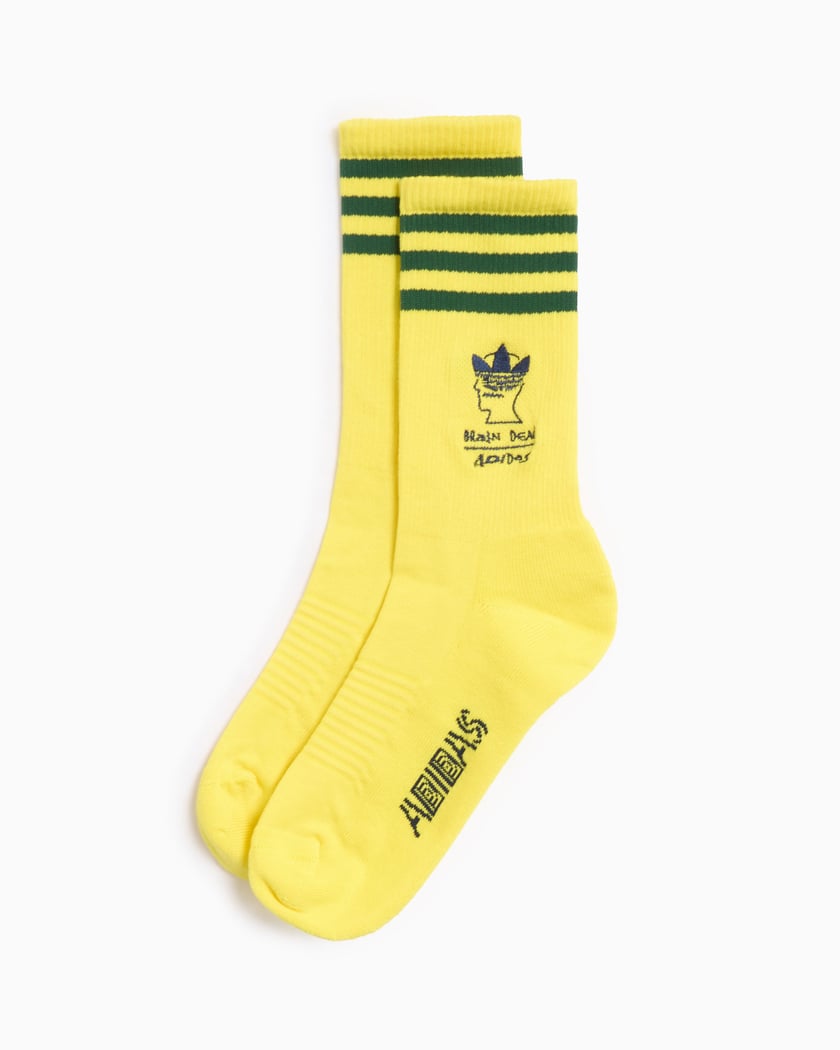 adidas Originals x Brain Dead Unisex Socks Yellow JN7154