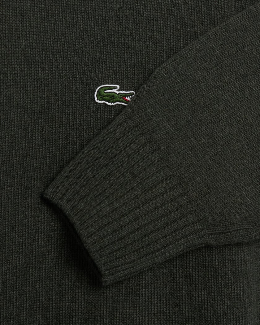 Lacoste Men s Carded Wool Crew Neck Sweater Vert AH2916 00 L7A FOOTDISTRICT