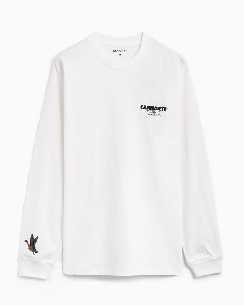 Carhartt WIP Ducks Unisex Long Sleeve T Shirt Wit I033663 02XX FOOTDISTRICT