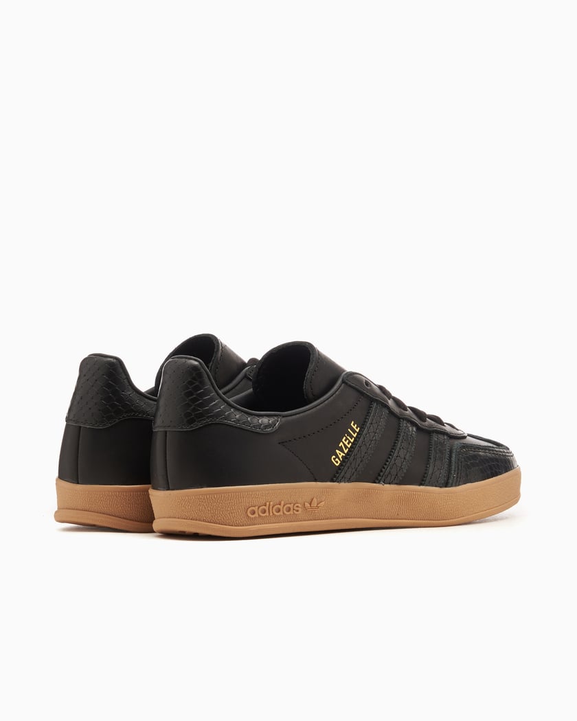 Adidas original gazelle black leather clearance