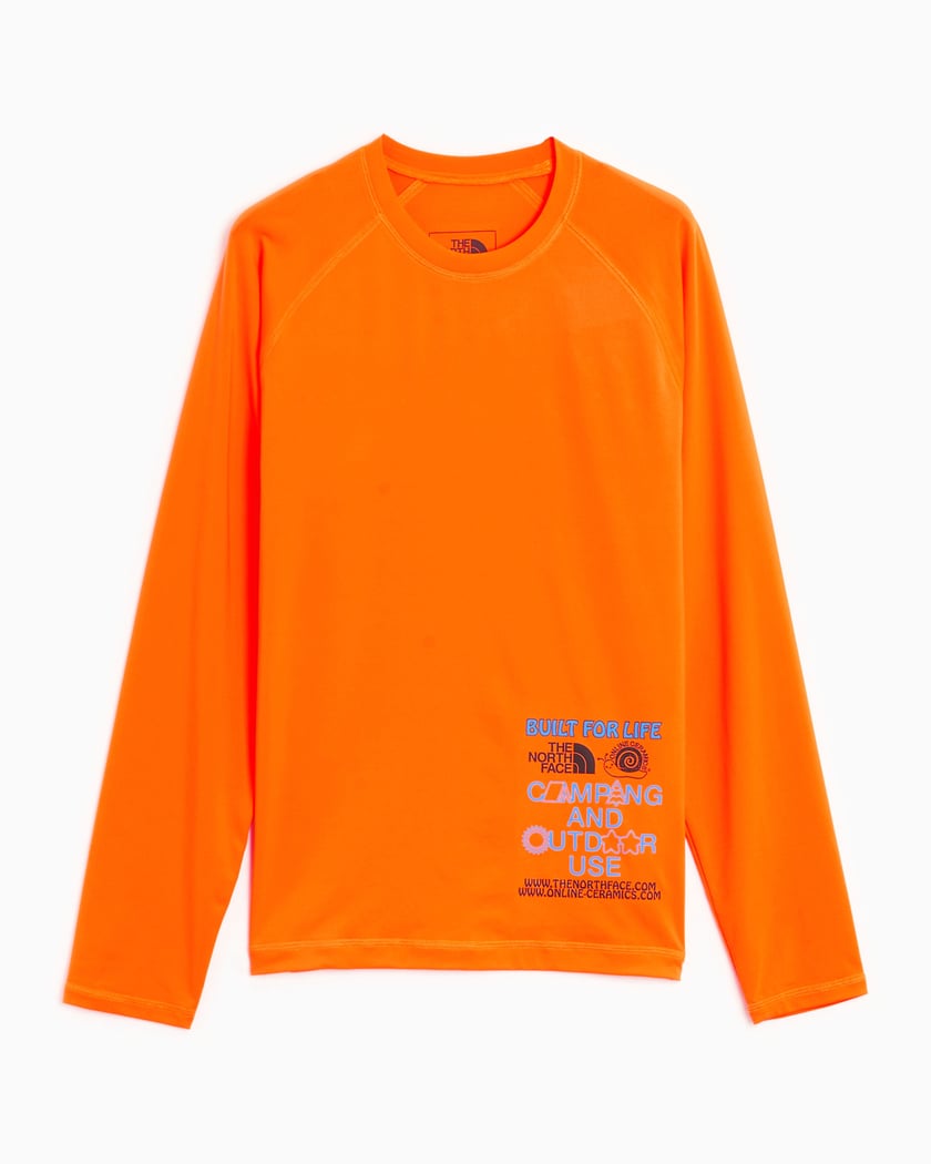 The North Face x Online Ceramics Class V Water Men's Long Sleeve T-Shirt  Orange NF0A84RPVR11
