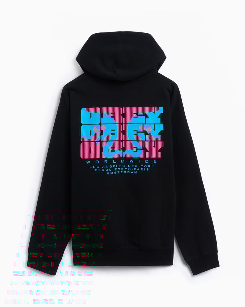 OBEY Clothing Obey Brick By Brick Men s Hoodie Black 112843968 BLK FOOTDISTRICT