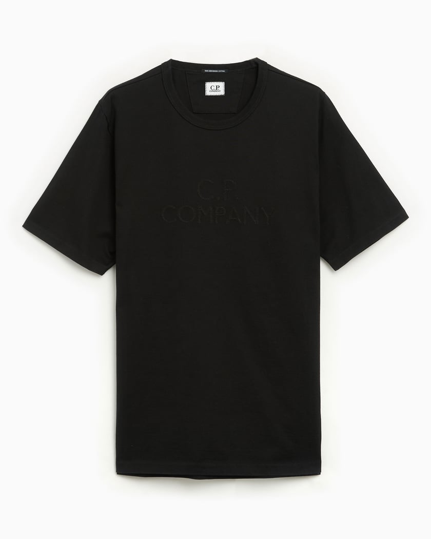 CP Company Logo Men's T-Shirt Black 16CMTS148A006203W-999| Buy