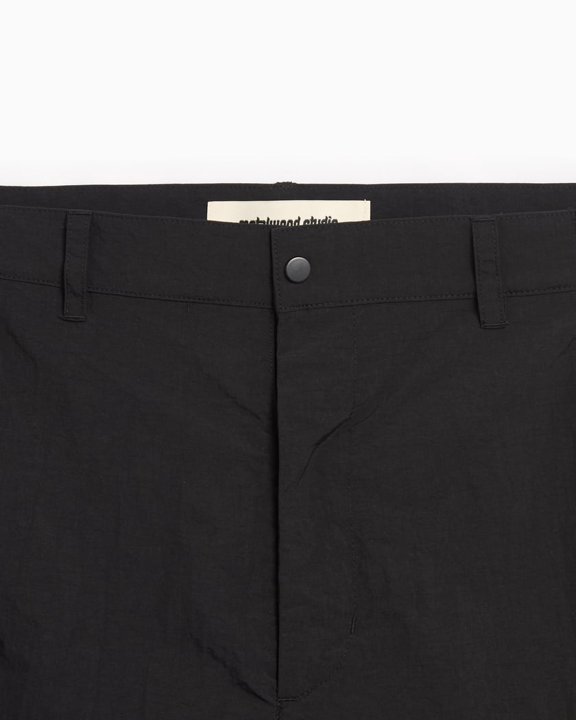 Metalwood Color Block Men's Nylon Shorts Black MWS24-07-01