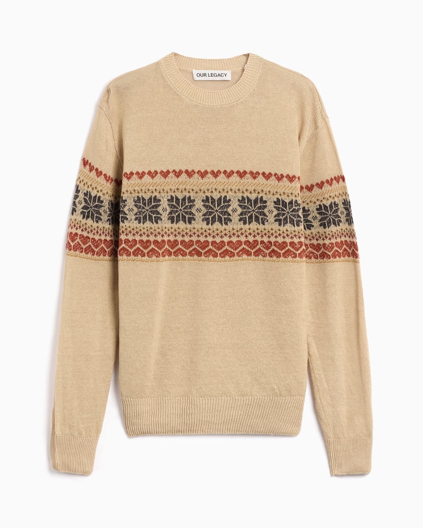 Our Legacy Snow Fairisle Hemp Men's Base Roundneck Sweater