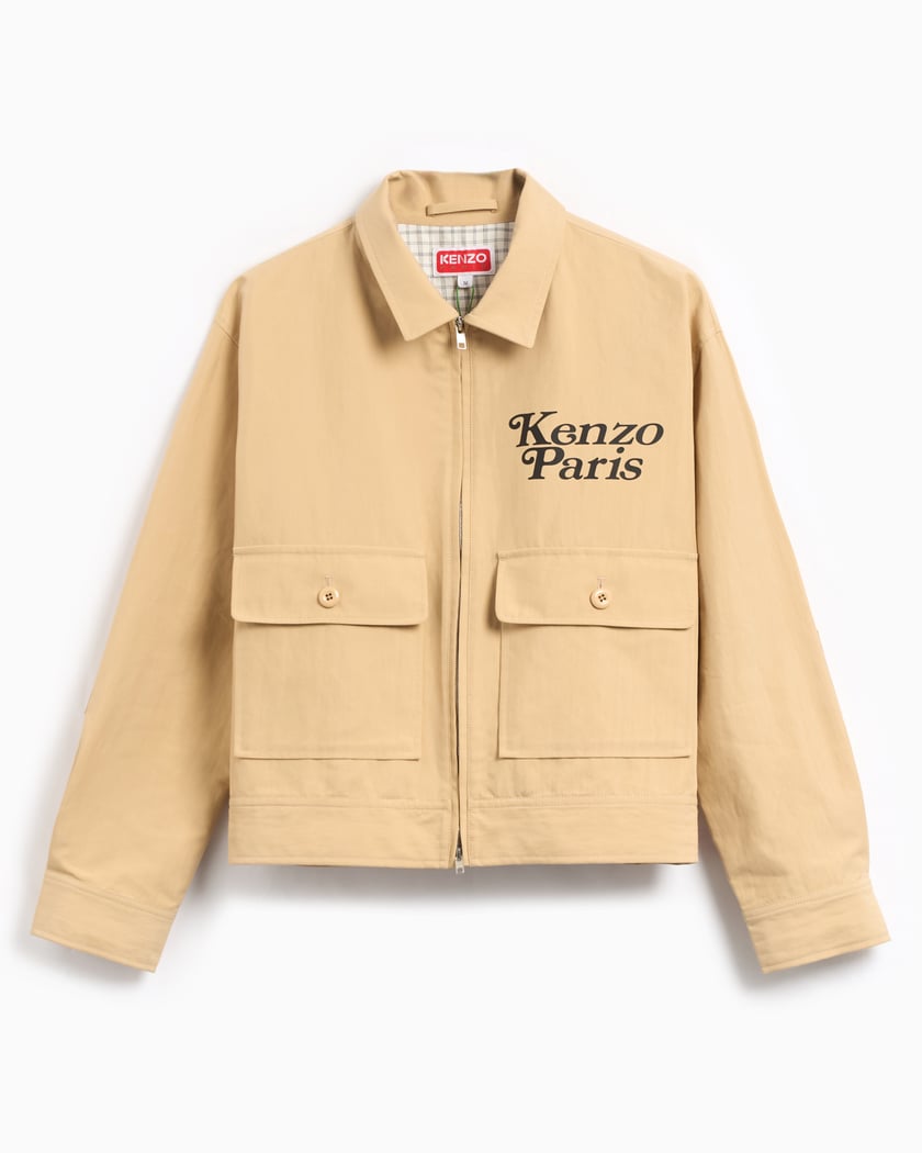Kenzo By Verdy Kenzo Paris Logo Men s Jacket Beige FE55BL1659OX 12 FOOTDISTRICT