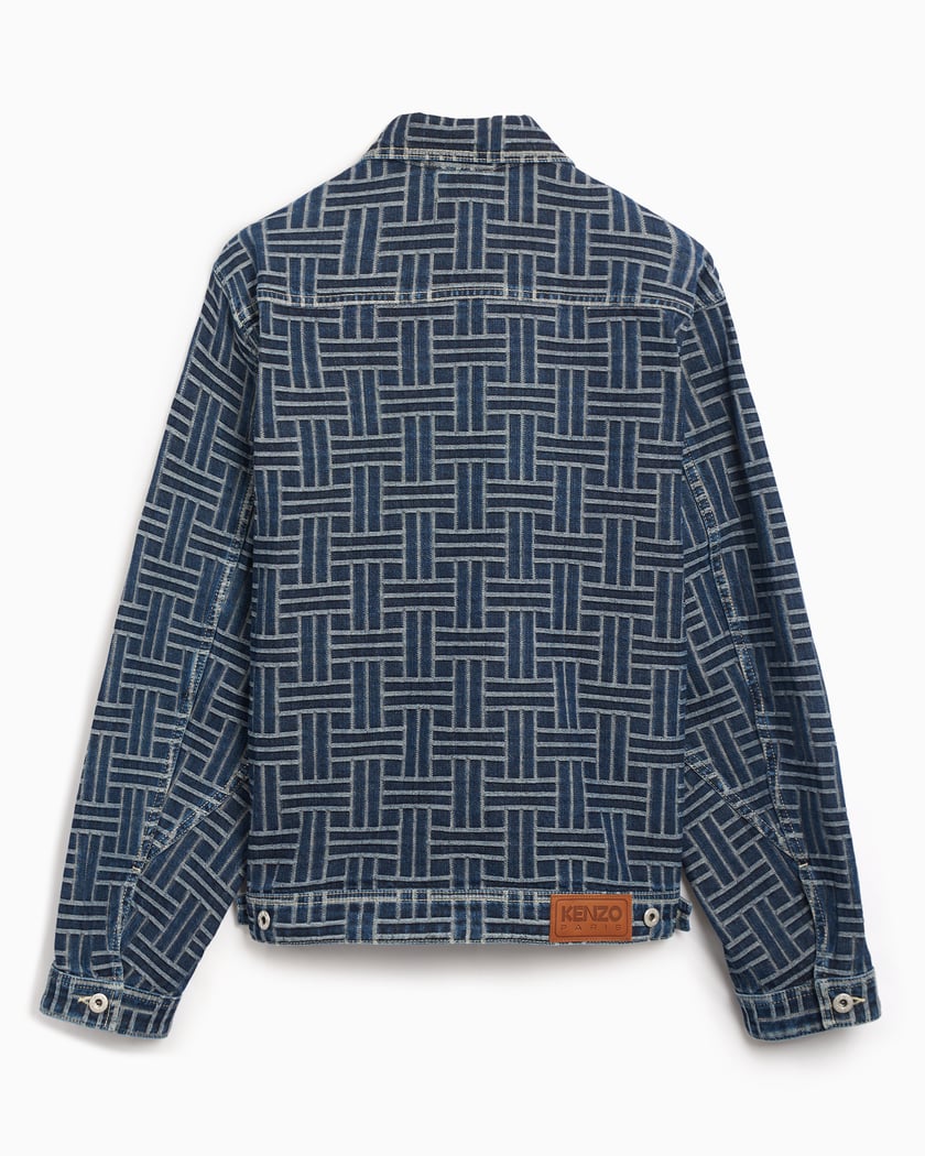 Kenzo Weave Men's Denim Jacket Men's Denim Jacket Blue