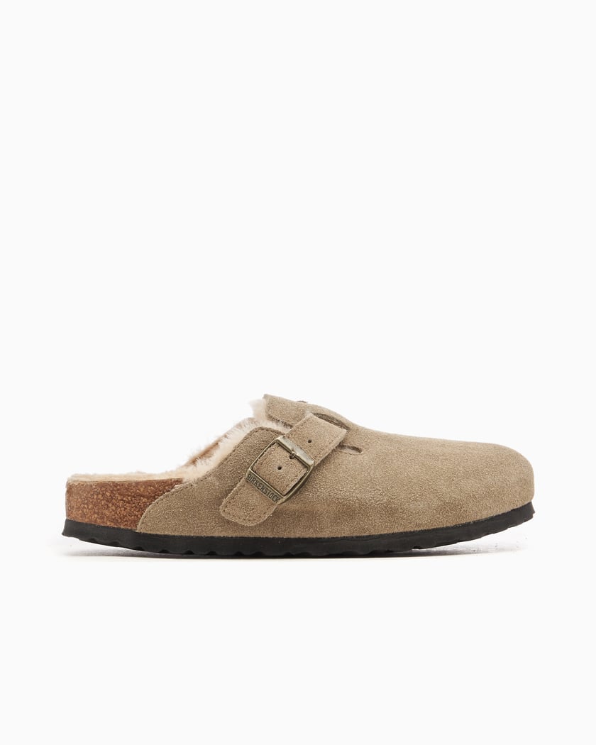 BIRKENSTOCK Boston Shearling Suede Leather Narrow Brown