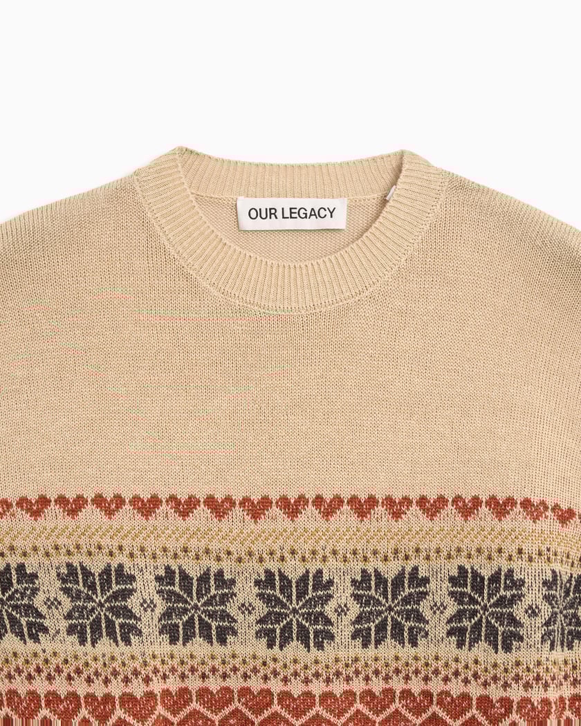 Our Legacy Snow Fairisle Hemp Men's Base Roundneck Sweater