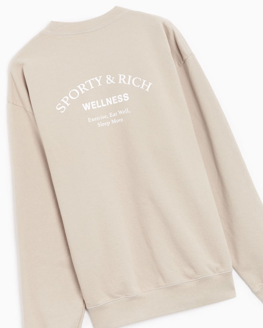 Sporty & Rich Wellness Studio Unisex Sweatshirt Beige