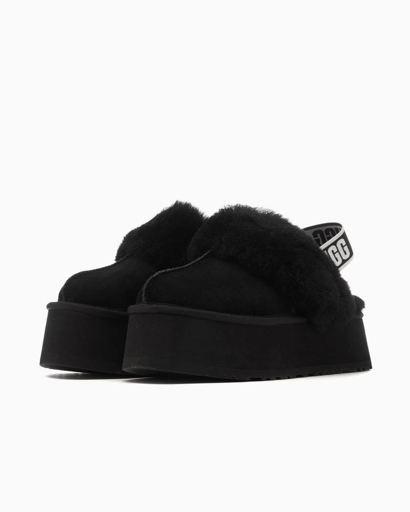UGG ブラック FUNKETTE ムートンブーツ UGG（アグ） W FUNKETTE ファンケット スリッポン ムートンブーツ 厚底