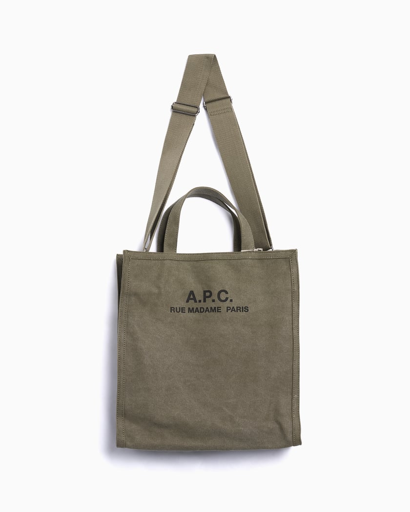 A.P.C. Recuperation Unisex Tote Bag Green CODBM H61318 JAA FOOTDISTRICT