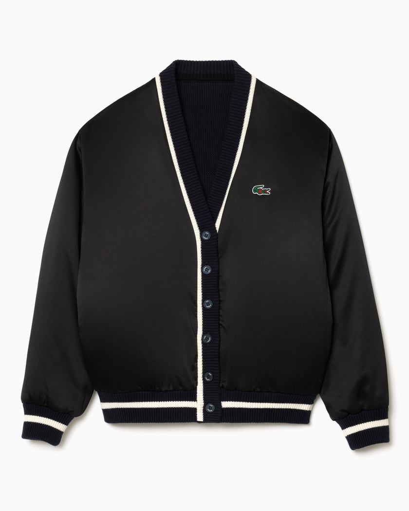 Lacoste x CLOT Men s Reversible Cardigan Black AH3178 00 166 FOOTDISTRICT